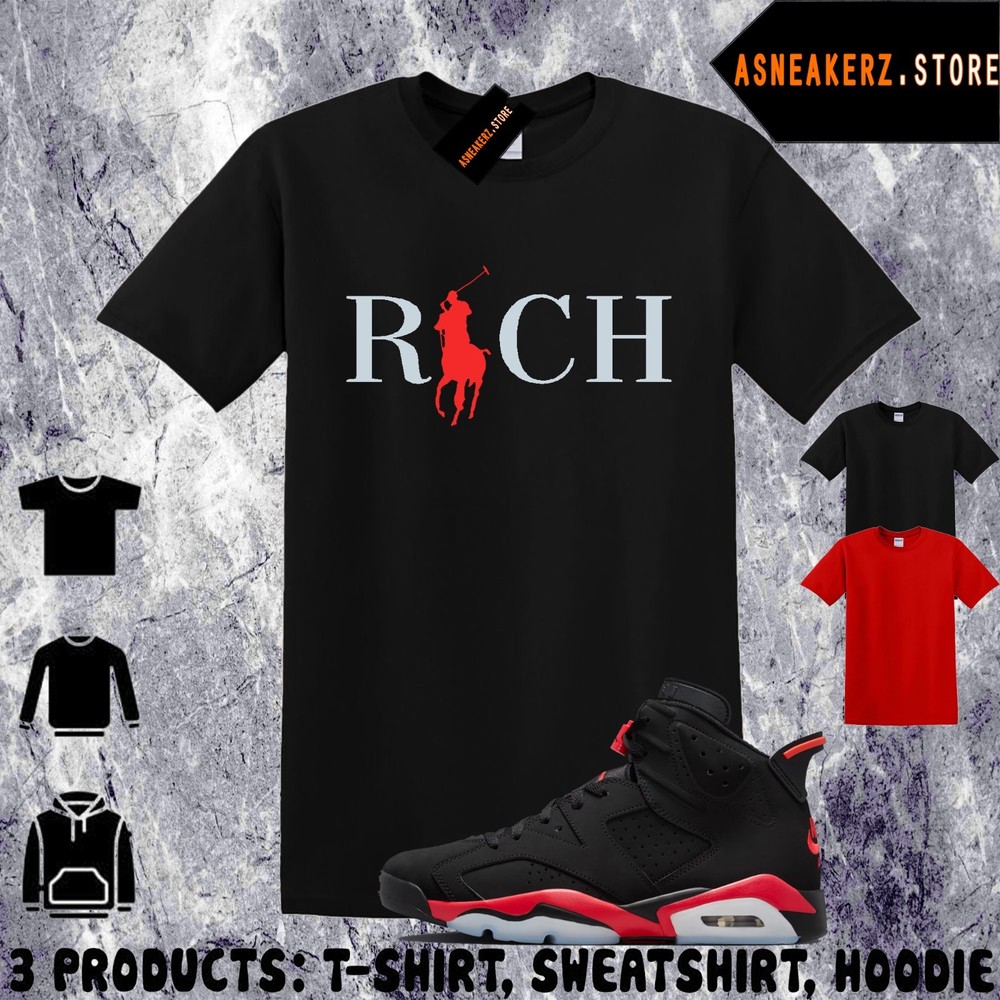 Shirt Matching AJ 6 Infrared Salesman 2026 To Match Sneaker Rich Polo 6s T-Shirt