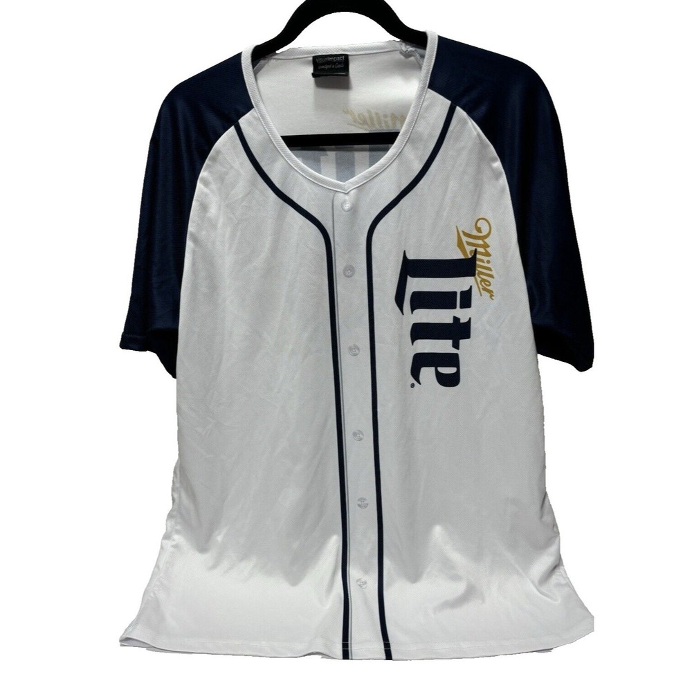 Miller Lite Beer Men’s Shirt Size Large Sports Style T-Shirt GUC