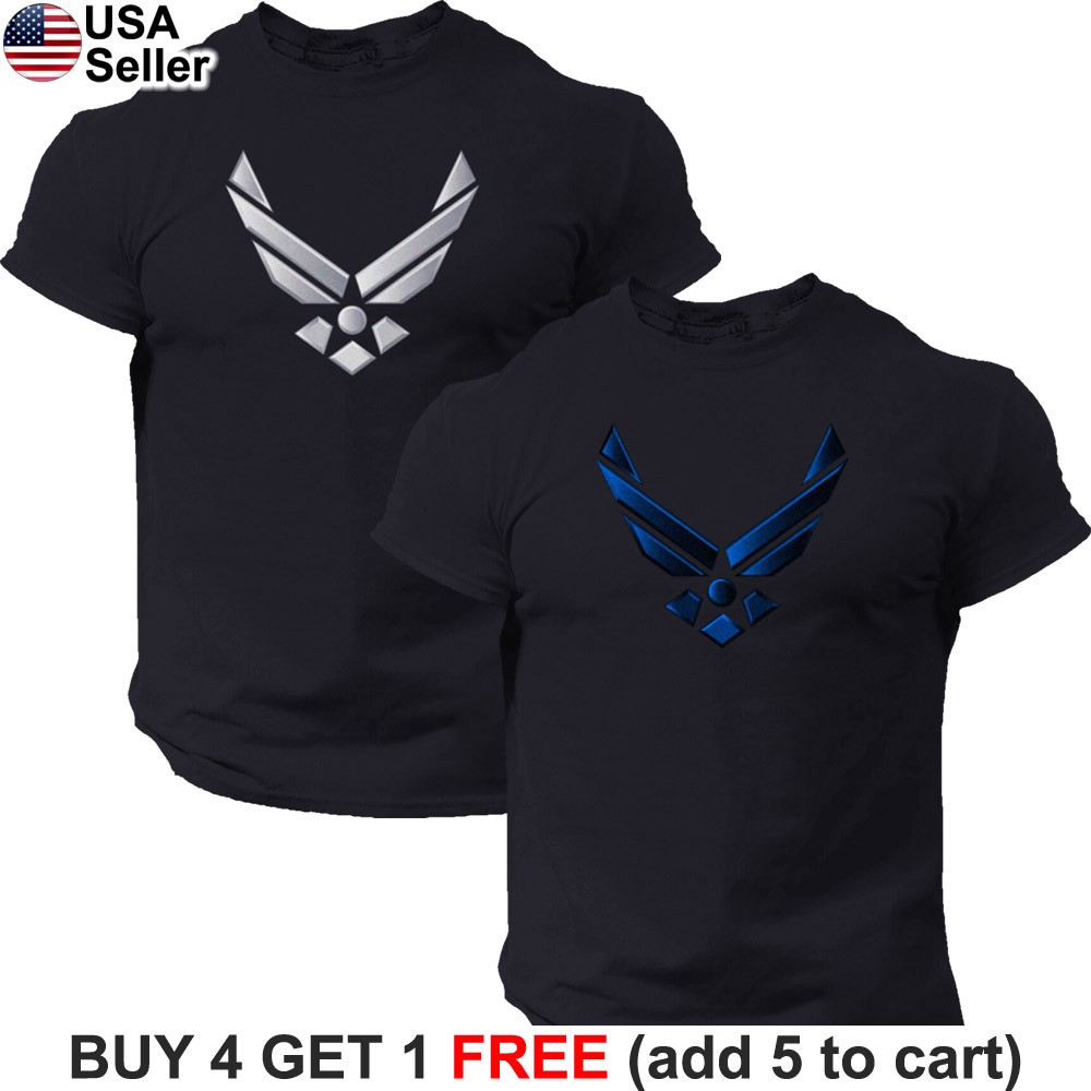 USAF T-Shirt Logo United States Air Force PT Physical Training Military BUF03