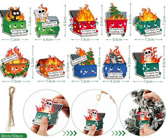 Dumpster Fire Ornaments Christmas EMS Nurse Friend Coworker Friends 50 PCS Gifts
