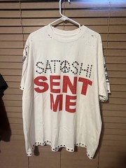 Satoshi Nakamoto “Satoshi sent Me” White t shirt XXL
