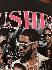 Usher Past Present Future Tour Black Shirt Size 2XL Mens Black & Pink