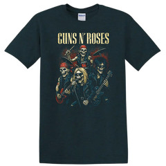 Skull Rock Band T Shirt Retro Heavy Metal Legends Tee Vintage Music Art