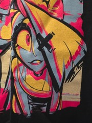 Official Hazbin Hotel (LARGE) CHARLIE VAGGIE “Beach” SHIRT L Limited Shark Robot