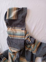 Salty Crew Men’s Striped Hooded Shirt Lightweight Sz M UV Protection