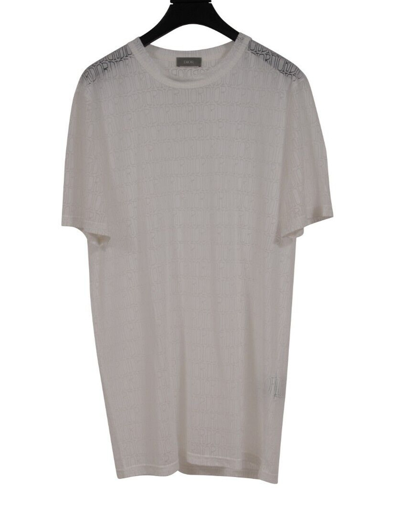 Dior Men SHAWN Stussy Semi Sheer Logo T Shirt Medium Viscose Polyamide Short