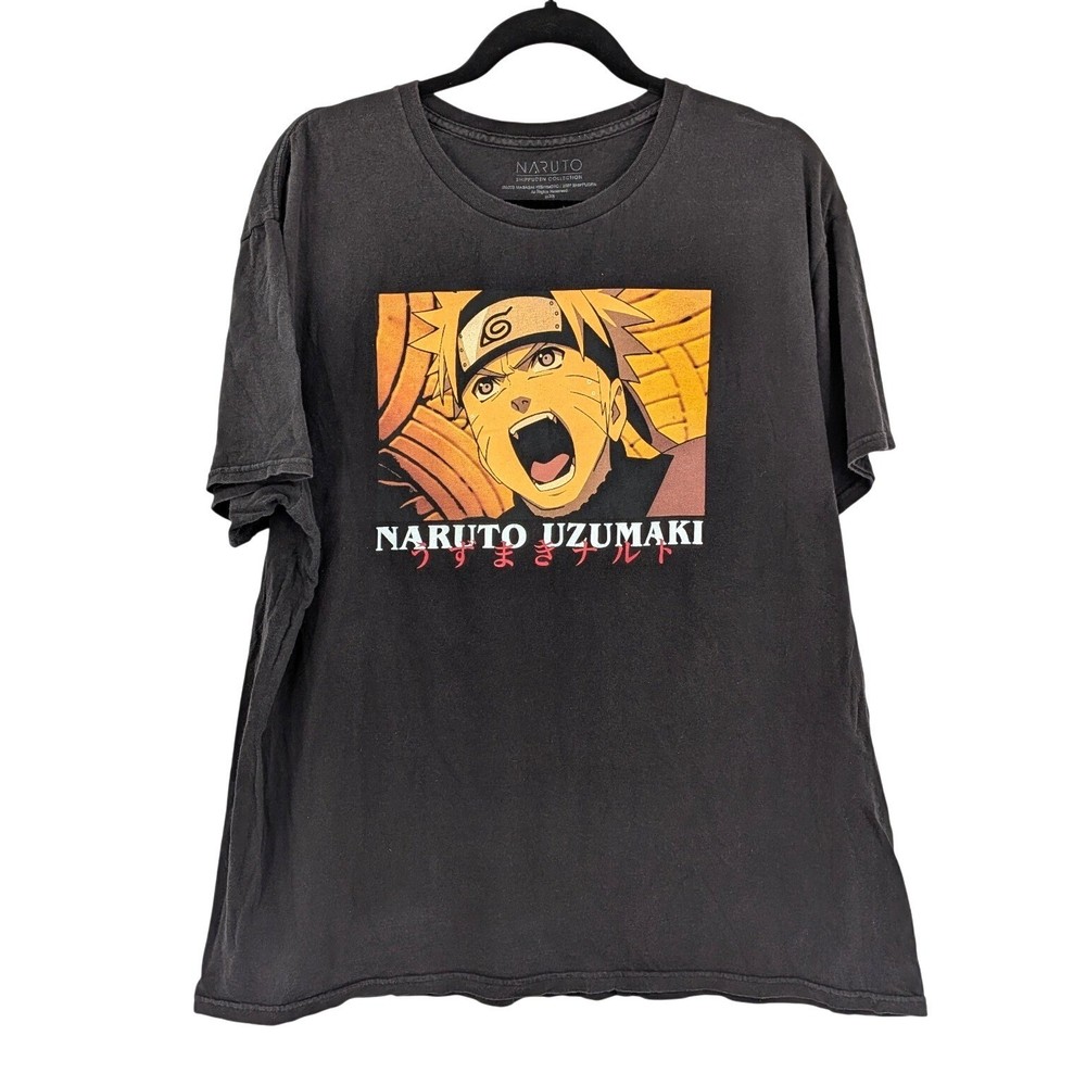 Naruto Shippuden Uzumaki Graphic Tee XL Anime Streetwear Cotton