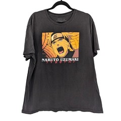 Naruto Shippuden Uzumaki Graphic Tee XL Anime Streetwear Cotton