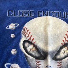 Alien Baseball T-shirt Sz: Large Jerzees Tee Shirt Occult UFO Y2K Unique Sports