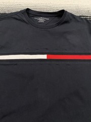 Tommy Hilfiger Y2K Style Tino T Shirt Mens XL Black Embroidered Logo Tee