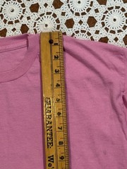 Vtg Retro Fruit Of The Loom Blank Pink T-Shirt Single Stitch USA L Cotton As Is