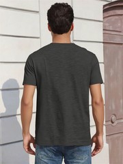 Premium Men’s Cotton Henley T Shirt Breathable Slim Fit Casual Summer Top Gift