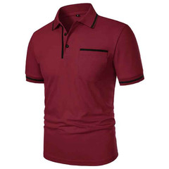 Men Breathable Polo Shirt Casual Summer Slim Fit Solid Color Tee Top Tshirt Gift