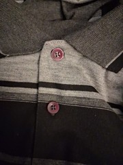 “Vertical Sport” Mens Tshirt, Size Xl, Black Gray Striped, Long Sleeve, Slim Fit