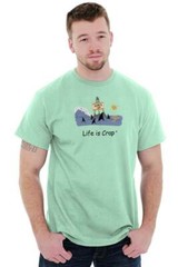 Life is Crap Surfer Beach Vacation Gift Womens or Mens Crewneck T Shirt Tee