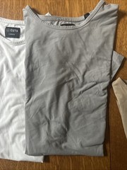 Men’s Cuts Elongated T-Shirt Size XXL White, Grey, Brown – 3 Pack