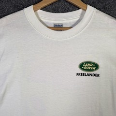Vintage Land Rover Shirt Mens Large White 90s Free Lander Rare Defender Car Tee