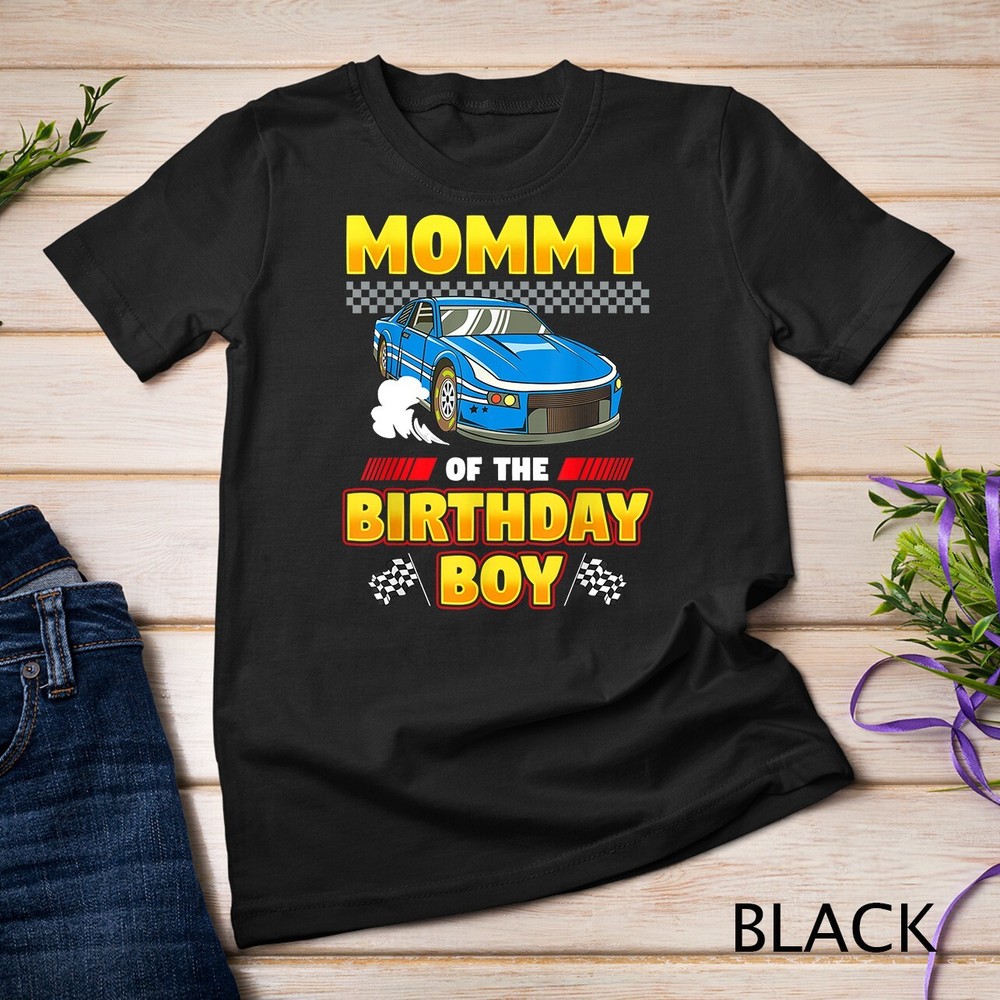 Mommy of the Birthday Boy Race Car Racing Party Family T-Shirt Unisex T-shirt