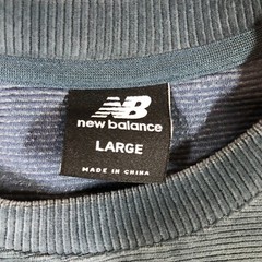 new balance corduroy T shirt mens L teal blue transitions its ok