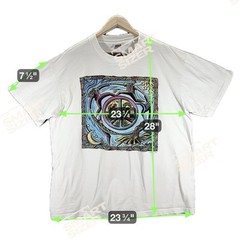 Vintage Human-i-Tees T Shirt World Peace Single Stitch XL White 90s Y2K Original
