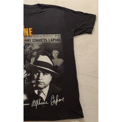 Al Capone Original Gangster Scarface Graphic T-Shirt Black Short Sleeve Men’s XL