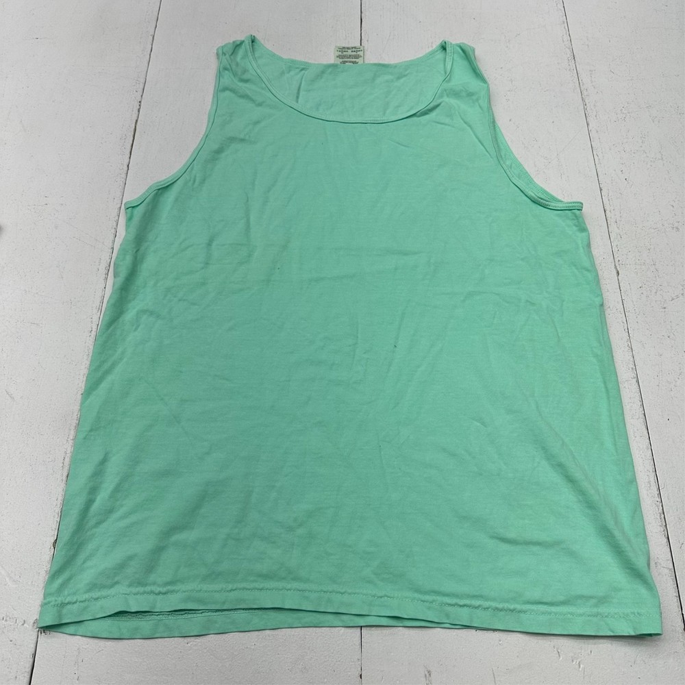 Comfort Colors Mint Green Sleeveless Cotton Racerback Tank Top Men’s Size Medium