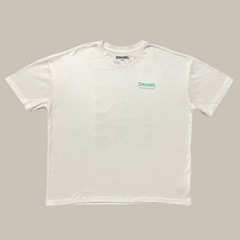 Spalding Basketball T Shirt White Teal Double Sided Relaxed Fit Mens XL Sports