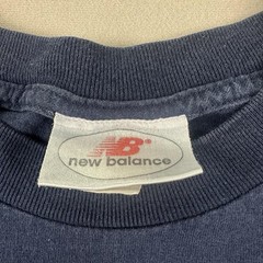 Vintage New Balance T-Shirt Mens Medium Navy Blue Running Long Sleeve USA 90s