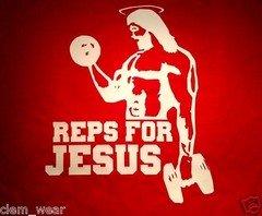 gym tee T-shirt tshirt body building REPS FOR JESUS F weight training lifting