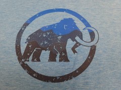 Mammut T Shirt Mens Medium Blue Stretch Lightweight Breathable Outdoor Logo