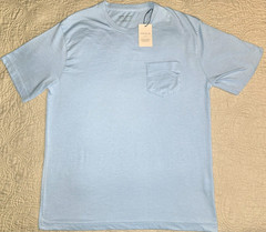 NEW PETER MILLAR, MEN’S MEDIUM, CROWN COMFORT BLUE POCKET👕T-SHIRT, MSRP $65.00!