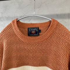 Ralph Lauren CHAPS Cotton Linen Sweater Multi-Color Border Spring Fall Winter Ja