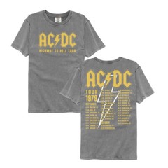 ACDC Music Band T-Shirt 1979 Highway To Hell 2 Sided World Tour Rock Music