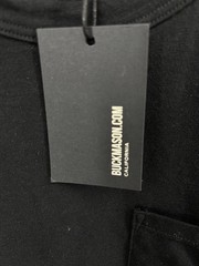 Buck Mason Black Slub Classic Pocket Tee Men XS Short Sleeve Crew Neck Solid Tee