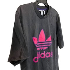 Adidas Mens Trefoil Spell Out Black Pink Purple Short Sleeve T Shirt Top Tee M