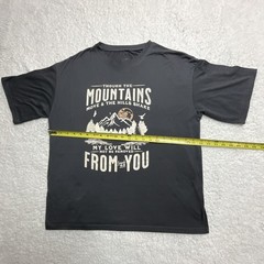 Soffe Black Mountains Inspirational Graphic Men’s Crew Neck T-Shirt Size L