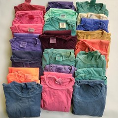 22 Mens M, T Shirts Tees – Various Colors – Ring Spun, Garment Dyed, w/ Flaws