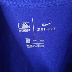 Nike Los Angeles Dodgers Shirt Mens XXL Blue Dri-Fit Baseball Tee MLB Authentic
