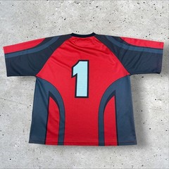 Vintage JNCO Moto Racing Jersey Shirt Y2K Skater Motocross Mens Size XL Red