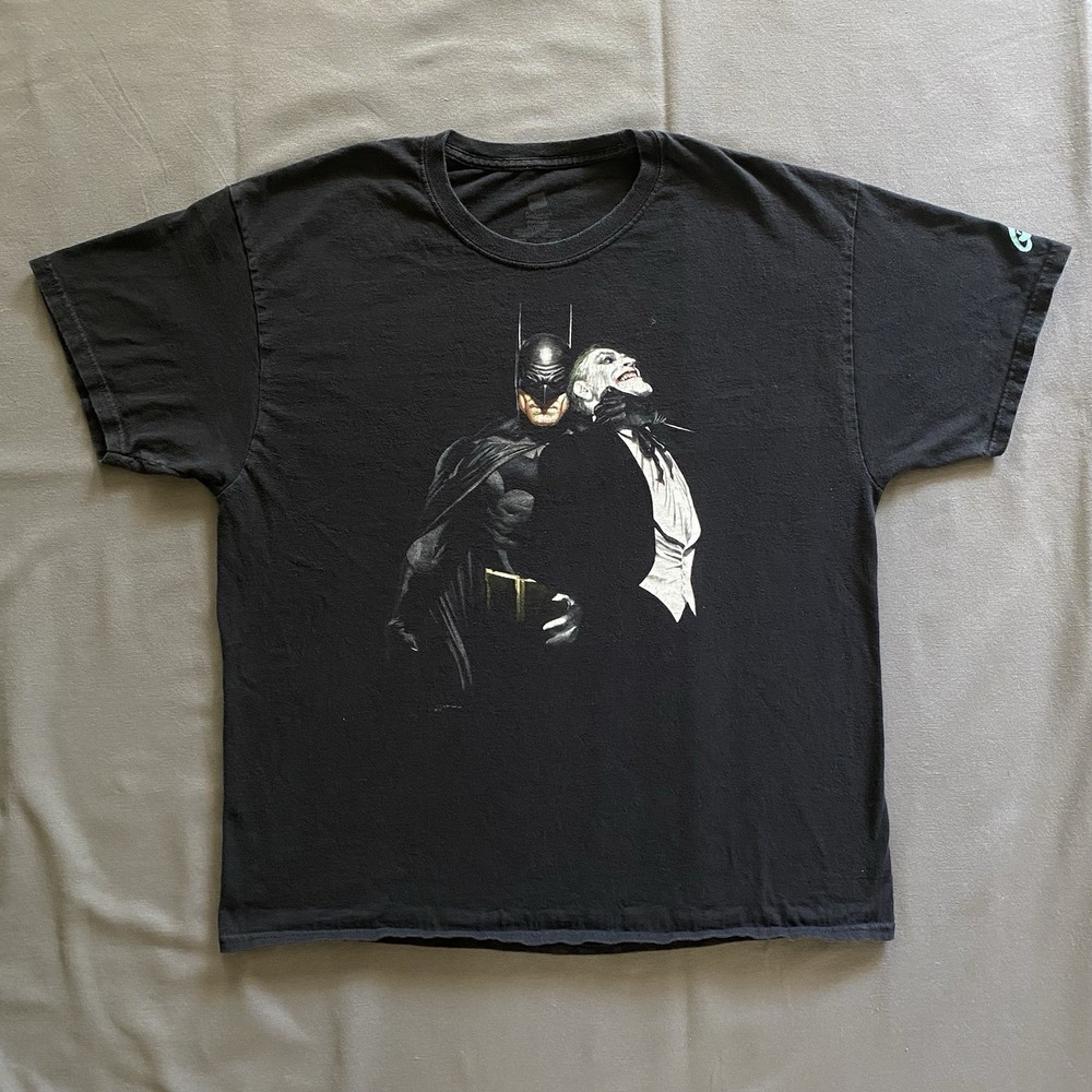 2010s Graphitti Batman & The Joker T Shirt Mens XL Black DC Comics Hanes