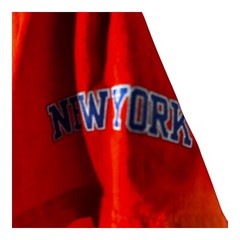 Kenya Size Large T- Shirt Bronx New York #Knickstape Orange Crew Neck Tee .