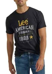 LEE Jeans Black Logo Cotton Blend T-Shirt NEW Small