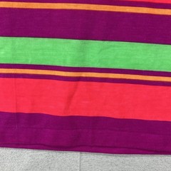 Vintage Sporty 80s 90s Tank Top Sport Stripes BRIGHT NEON Extra Small 32×22