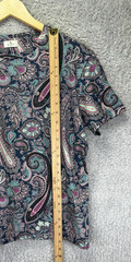 ETRO Milano Paisley Print T Shirt Top Mens L Multicolor Italy Cotton Short