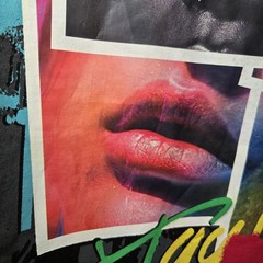 Contender Men’s Graphic Tee Black Streetwear Comic Woman Lips Size 3XL Savage
