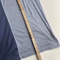 EPTM Men Split Panel T-Shirt Custom Dye Blue Gray Two Tone Streetwear USA M Read