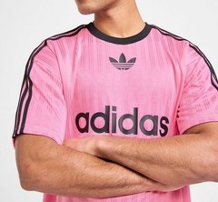 RARE! NEW MEN’S ADIDAS ORIGINALS TREFOIL POLY TEE SHIRT ~SIZE MEDIUM #JW37 PINK