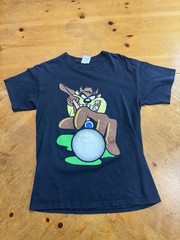 Vintage Looney Tunes 1994 Taz Pool Table AOP Shirt Wild Oats Mens Size Medium M