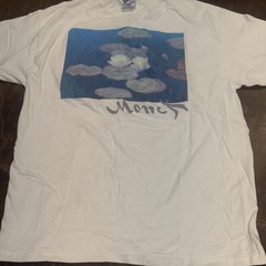 Vintage 90s Claude Monet Water Lillies Art Print T Shirt Large SStitch