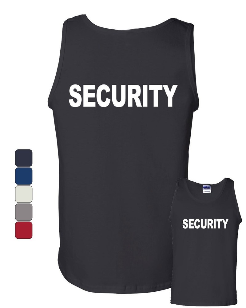 Security Tank Top Bouncer Police Event Staff Uniform Guard Sleeveless